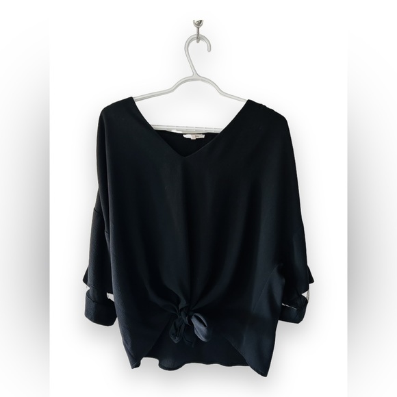 Maurices, size medium, black flowy top with lace trim & front - Picture 1 of 1